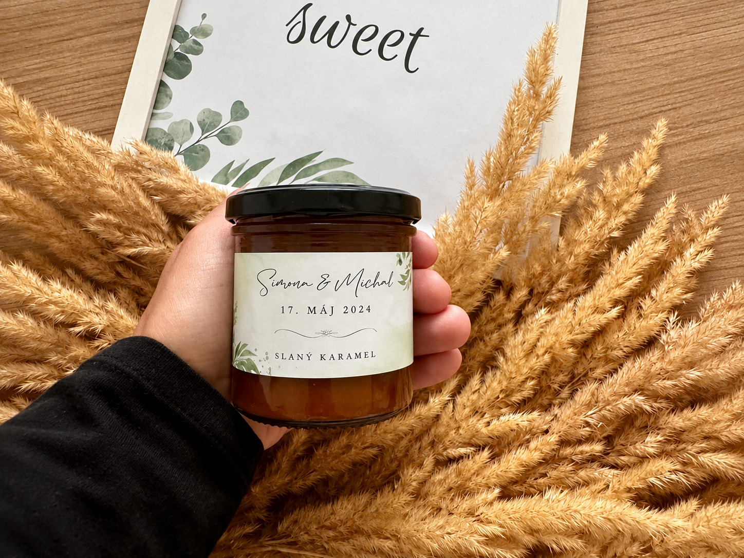 Personalizovaný slaný karamel BON ako svadobný darček pre hostí